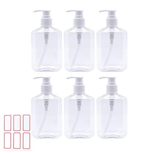 INNOLIFE Pumpflaschen aus Kunststoff, BPA-frei, Behälter für Shampoo, Lotion, Hautreiniger, ätherische Öl-Flüssigkeit (6 Stück, 227 ml) von InnoLife