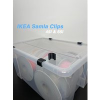 Clips Passend Für Ikea Samla Boxen - 20 Stk. 45 & 65 Liter in 10 Farben Organizer Ikea Vorratsbehälter, Aufbewahrung von InnoPrintAT