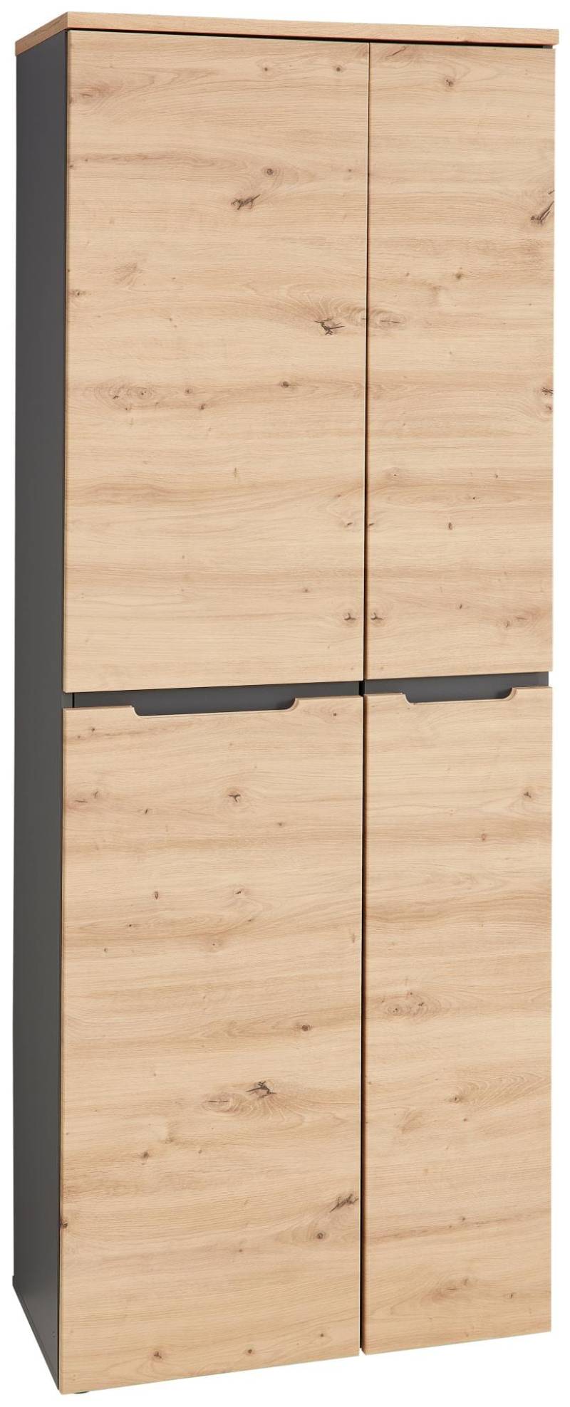Büroschrank MEMPHIS 2-türig GH01 Front Artisan Eiche Korpus Graphit von InnoStyle