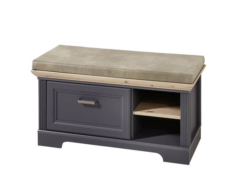 Garderobenbank Flurbank JASMIN Farbton Graphit inkl. Kissen von InnoStyle