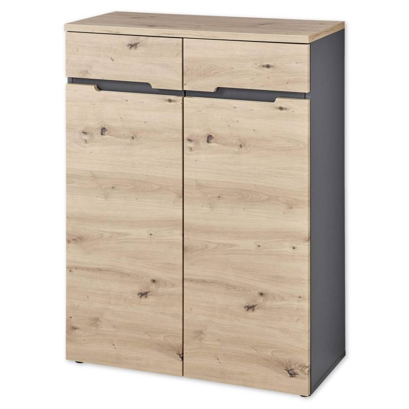Kommode MEMPHIS 2-türig Artisan Eiche Graphit Nachbildung von InnoStyle