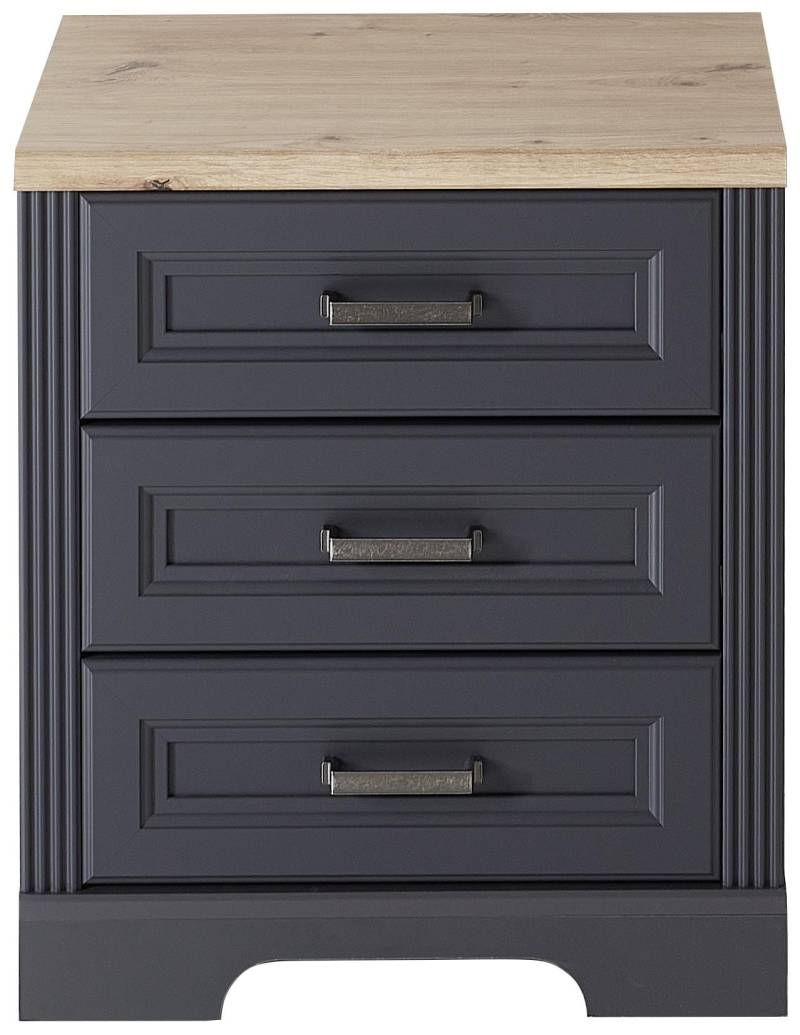 Rollcontainer JASMIN 3 Schubkästen Graphit Artisan Eiche Nachbildung von InnoStyle