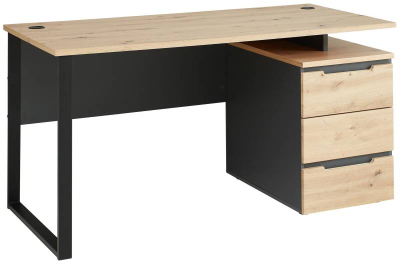 Schreibtisch MEMPHIS Artisan Eiche 150 x 73 cm mit Container von InnoStyle