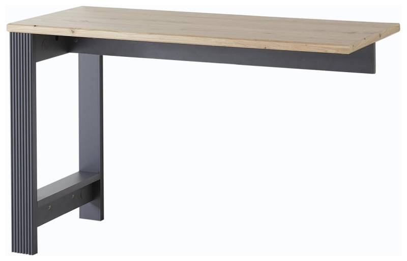 Winkel passend zum Schreibtisch JASMIN Graphit Artisan Eiche von InnoStyle
