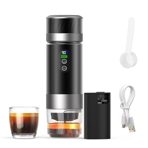 Innopower Tragbare Kaffeemaschine mit 2 Akkus für Reise von Innopower