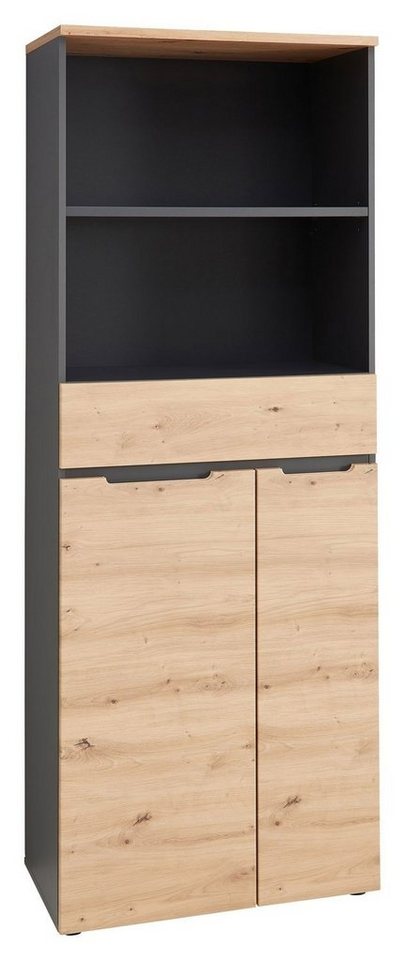 Innostyle Aktenschrank Büroschrank MEMPHIS, Artisan Eiche Dekor, Graphit, 2 Fächer, 1 Schublade, 2 Türen Innostyle Aktenschrank Büroschrank MEMPHIS, Artisan Eiche Dekor, Graphit, 2 Fächer, 1 Schublade, 2 Türen von Innostyle