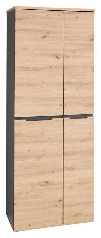 Innostyle Aktenschrank Büroschrank MEMPHIS, Artisan Eiche Dekor, Graphit, B 75 x H 197 cm Innostyle Aktenschrank Büroschrank MEMPHIS, Artisan Eiche Dekor, Graphit, B 75 x H 197 cm von Innostyle