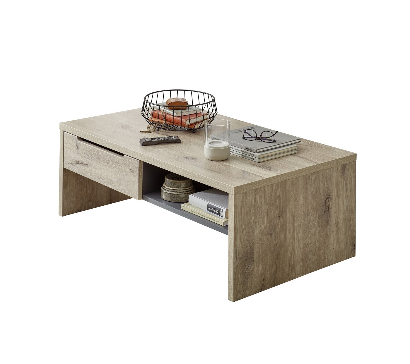 Innostyle Couchtisch in Viking Oak Dekor, MDF, Spannplatte - 110x41x65cm (BxHxT) von Innostyle