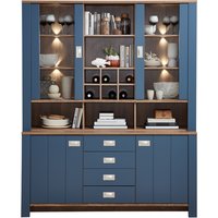 Innostyle Dijon Buffetaufsatz + Sideboard Holzwerkstoff Parisian Blue/Haveleiche Cognac von Innostyle