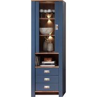 Innostyle Dijon Vitrine Holzwerkstoff Parisian Blue/Haveleiche Cognac mit LED-Beleuchtung von Innostyle