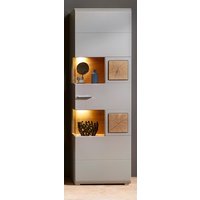 Innostyle Fun Plus II Vitrine inkl. LED-Beleuchtung Basalt/Eiche Altholz Grau/Braun von Innostyle