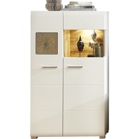 Innostyle Fun Plus Vitrine inkl. LED-Beleuchtung Holzwerkstoff/Eiche Altholz Weiß/Braun von Innostyle