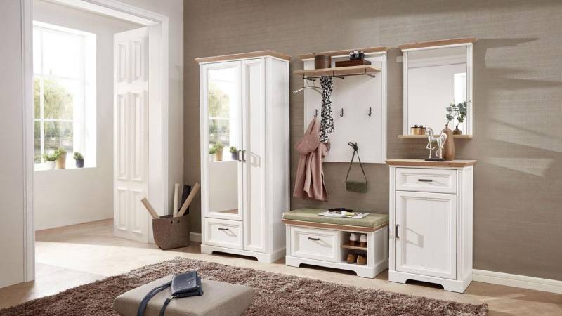 Innostyle Garderoben-Set Garderobenset 3 Jasmin Garderobe Pinie hell und Artisan Eiche 281x204 von Innostyle