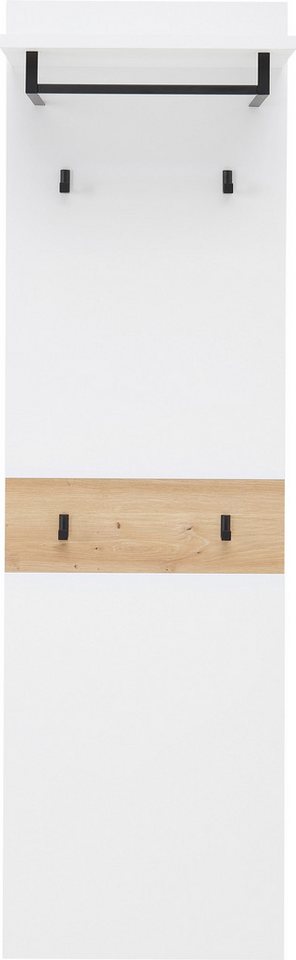 Innostyle Garderobenpaneel Memphis Garderobenpaneel, 50x170x30cm (B/H/T) (1 St), 4 Haken, Ablage, Kleiderstange von Innostyle