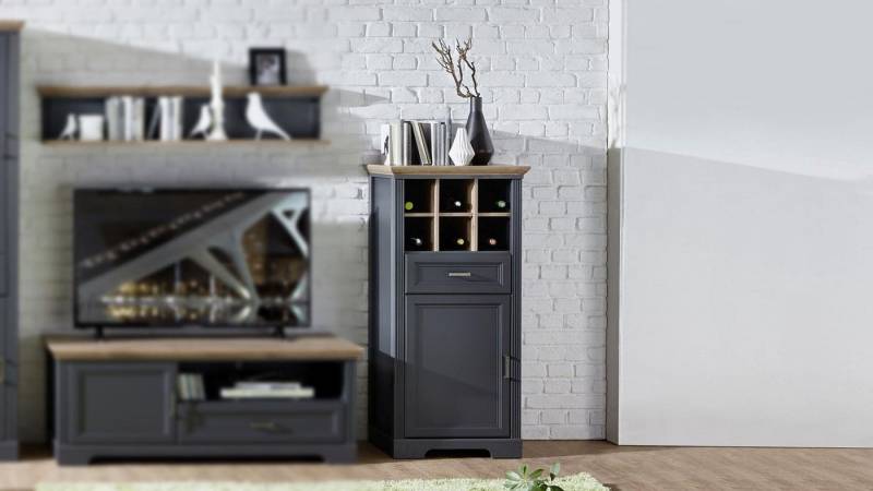 Innostyle Kommode Schrank Jasmin Kommode in graphit und Artisan Eiche 66x136 cm Innostyle Kommode Schrank Jasmin Kommode in graphit und Artisan Eiche 66x136 cm von Innostyle