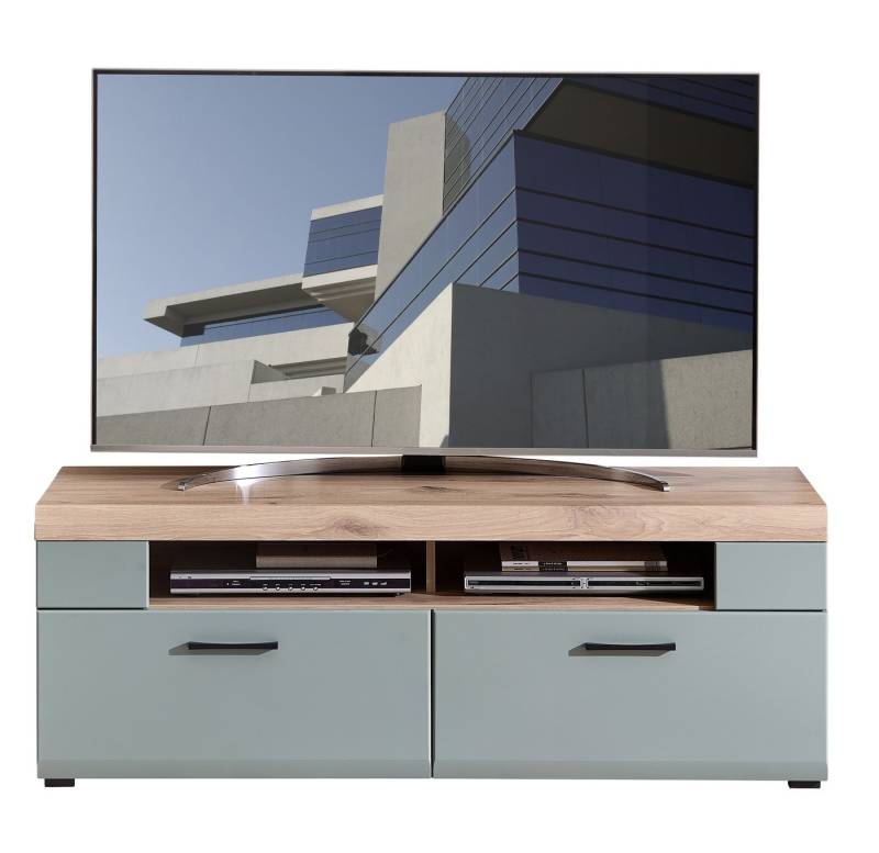 Innostyle Lowboard 2 Schübe, schilfgrün / Eiche Dekor - 140x51x47 (BxHxT) von Innostyle