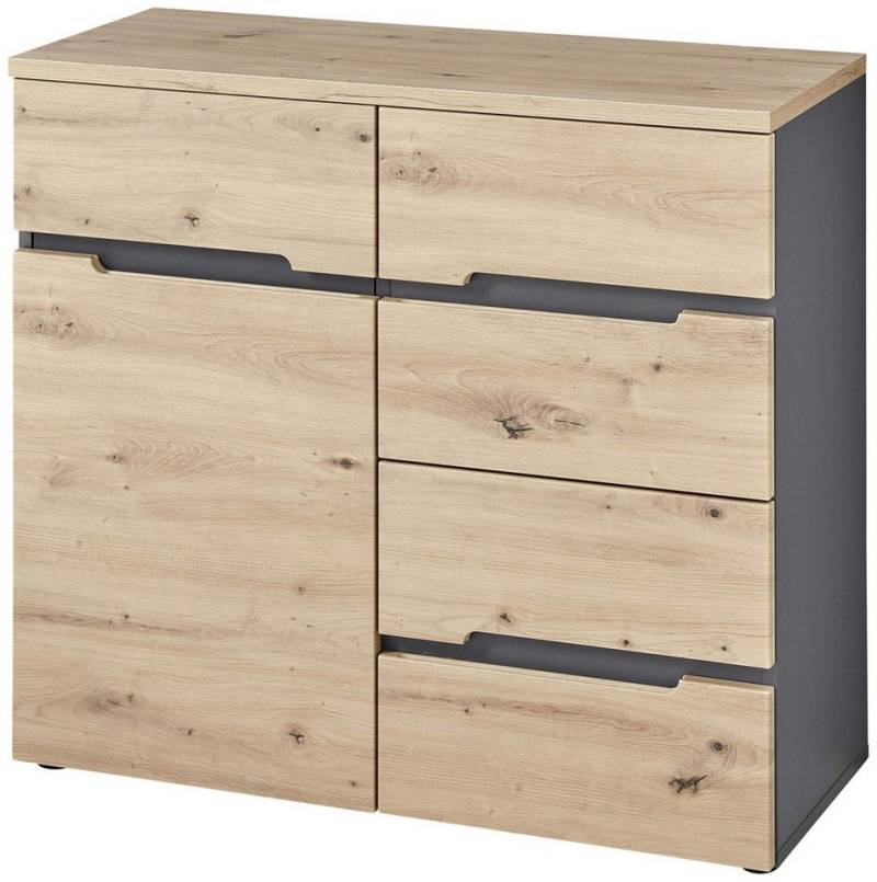 Innostyle Mehrzweckschrank Kommode MEMPHIS GH25 1-türig Artisan Eiche Graphit Nachbildung von Innostyle