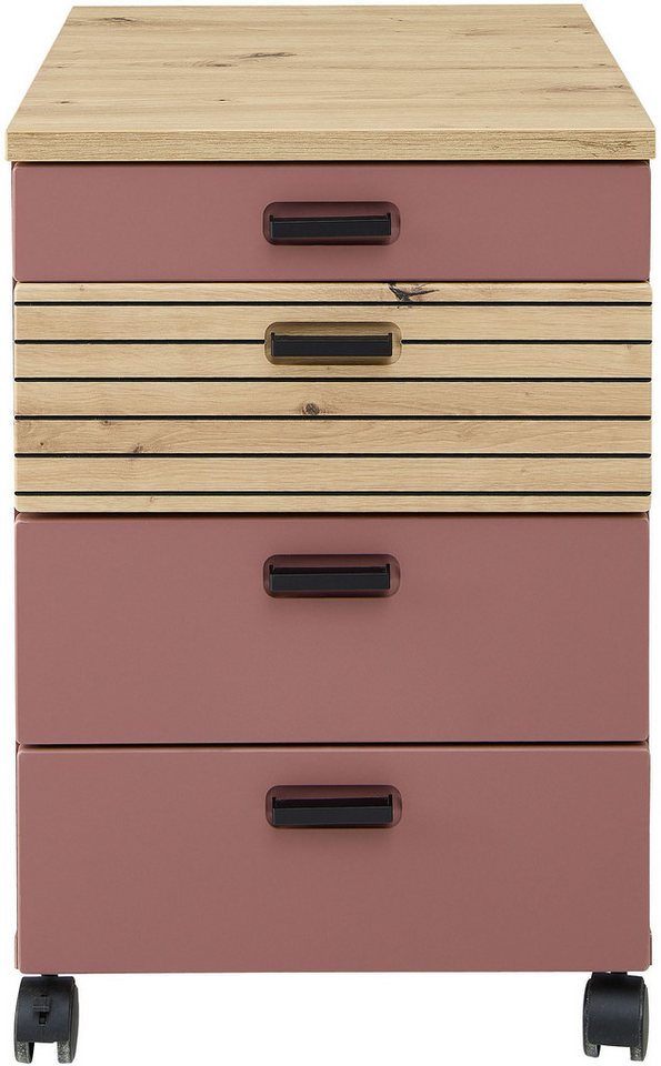 Innostyle Rollcontainer Rollcontainer Glenn, 45 x 66 x 55 cm (B/H/T), (1 St), inkl. Filzeinlage, 4 Rollen(2 mit Bremsen) oder Sockel, SK Soft-Close von Innostyle