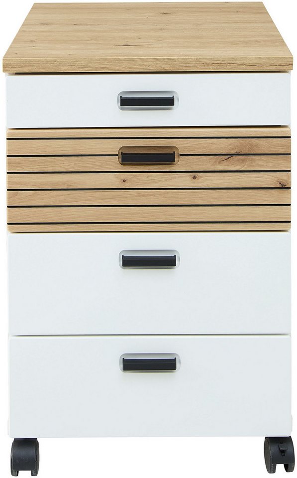 Innostyle Rollcontainer Rollcontainer Glenn, 45 x 66 x 55 cm (B/H/T), (1 St), inkl. Filzeinlage, 4 Rollen(2 mit Bremsen) oder Sockel, SK Soft-Close von Innostyle