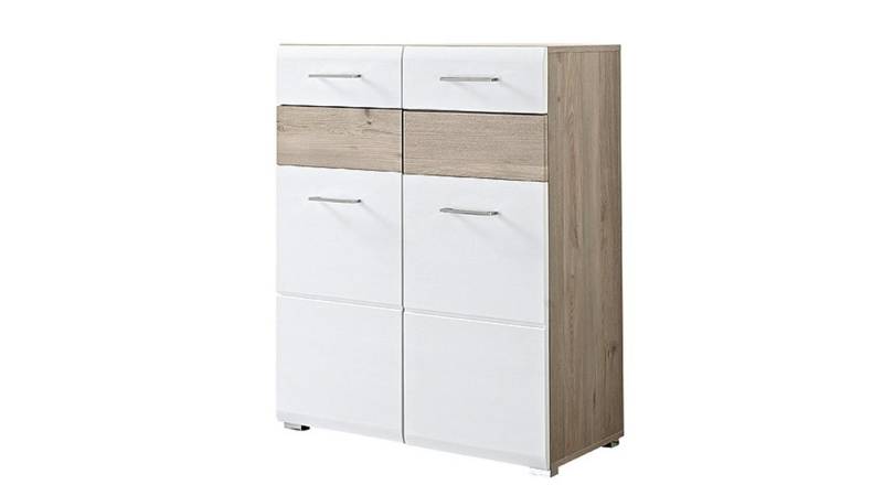 Innostyle Schuhschrank Schuhschrank Funny weiß und Silbereiche Breite ca. 84 cm von Innostyle