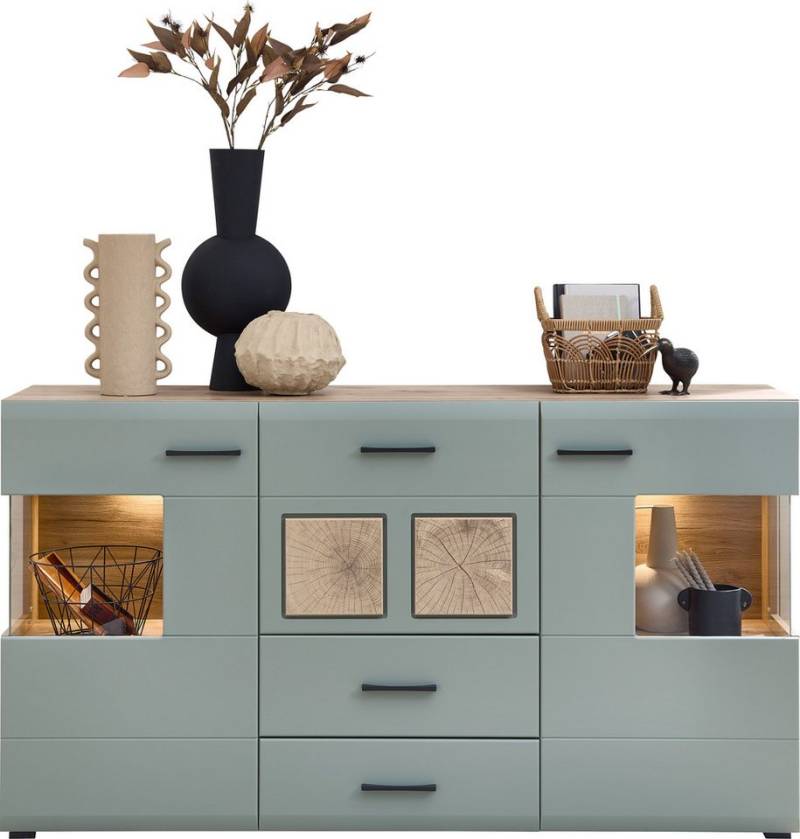 Innostyle Sideboard FUN PLUS II, 2 Holztüren, 3 Schubläden, 7 Fächer, Softclose, ABS Kantenschutz von Innostyle