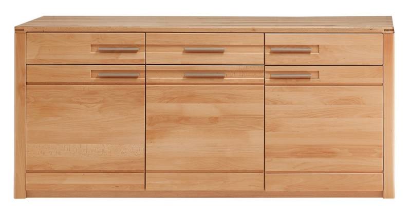 Innostyle Sideboard NATURE ONE, Kernbuche teilmassiv, 3 Holztüren, 3 Schubladen, Soft-Close, B 190 x H 86 x T 45 cm von Innostyle