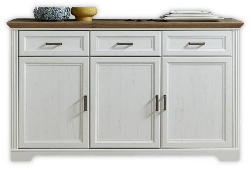 Innostyle Sideboard Sideboard JASMIN Pinie weiß Nachbildung von Innostyle