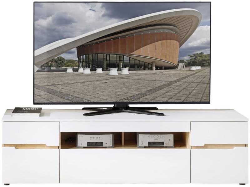 Innostyle TV-Board Lowboard MEMPHIS Weiß mit Artisan Eiche Nachbildung von Innostyle