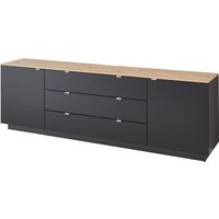 Innostyle TV-Schrank "Core, TV Sideboard Stellmaß B/H/T 240x77x44 cm", (1 St.), TV Sideboard mit 2 Holztüren und 3 Schubkästen mit Doppelzarge von Innostyle