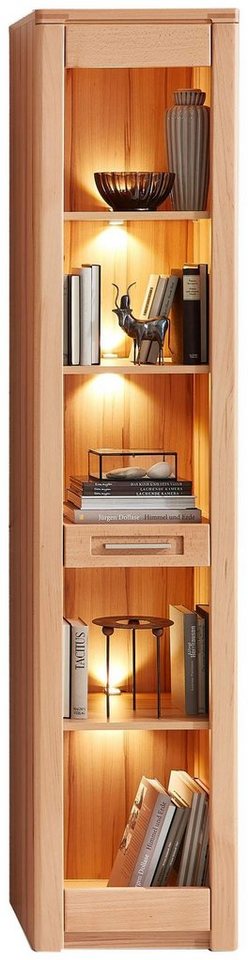 Innostyle Vitrine Regal NATURE ONE Front Kernbuche Massivholz - mit LED Beleuchtung von Innostyle