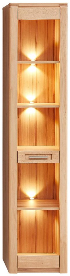 Innostyle Vitrine Vitrine 1-türig NATURE ONE Front Kernbuche Massivholz - mit LED von Innostyle