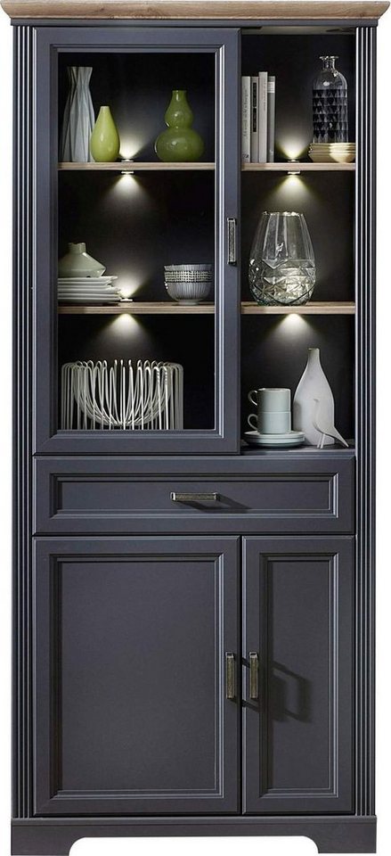 Innostyle Vitrine Vitrine JASMIN 2-türig - Farbton Graphit mit Beleuchtung Innostyle Vitrine Vitrine JASMIN 2-türig - Farbton Graphit mit Beleuchtung von Innostyle