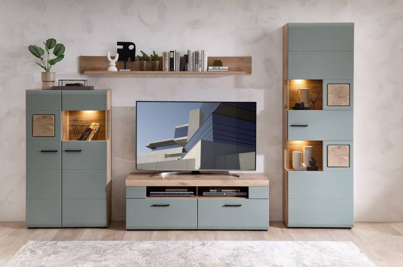 Innostyle Wohnwand FUN PLUS II, (4-St), inkl. LED-Beleuchtung von Innostyle