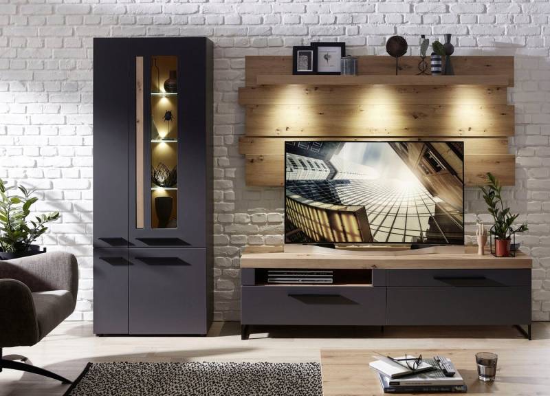 Innostyle Wohnwand Loft Two, (3-St), inklusive LED-Beleuchtung von Innostyle