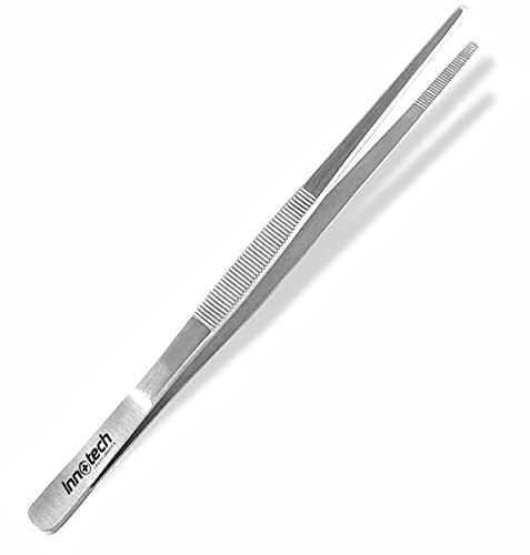 Innotech Instrumente Grillpinzette für grill, Kochpinzette für fine gastronomie küche, Anrichten pinzette, Küchenpinzette als zangen candybar, Pinzette Edelstahl (45 CM) von Innotech Instruments