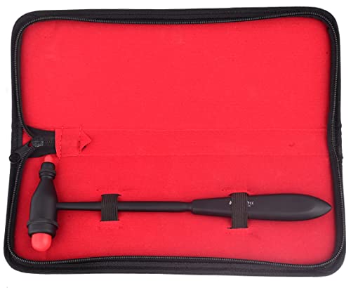 Innotech Tromner neurologischer Reflexhammer für Hautreflexe und Oberflächenreaktionen (Schwarz-Rot) von Innotech Instruments