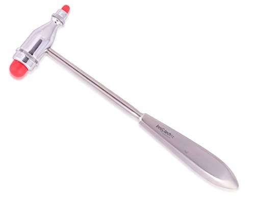 Innotech Tromner neurologischer Reflexhammer für Hautreflexe und Oberflächenreaktionen (Silber-Rot) von Innotech Instruments