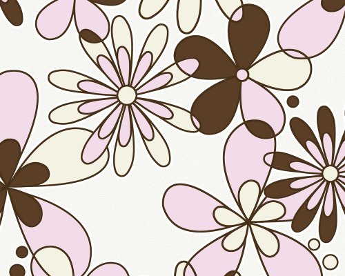 A.S. Création Strukturprofiltapete Sweet Candy, Mustertapete, floral, braun, creme, weiß, 143730 von Innova