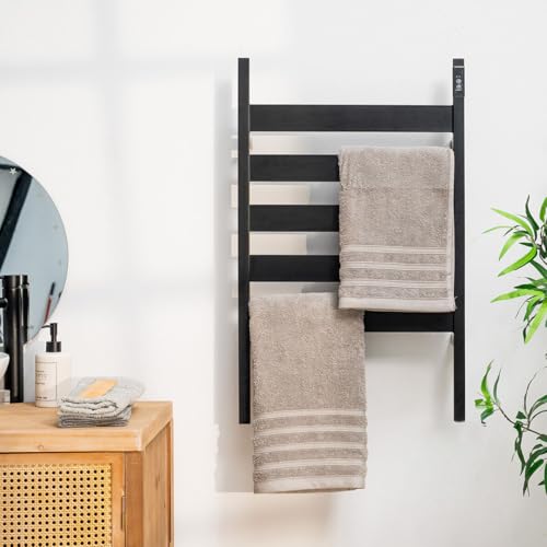 Elektrischer Handtuchwärmer als Standgerät oder zur Wandmontage Towarck InnovaGoods 5 Stangen, Schwarz | 140 W von InnovaGoods