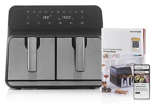 Fritteuse ohne Öl InnovaGoods Fryinn Double 8000 Schwarz Edelstahl 3400 W 8 L von InnovaGoods