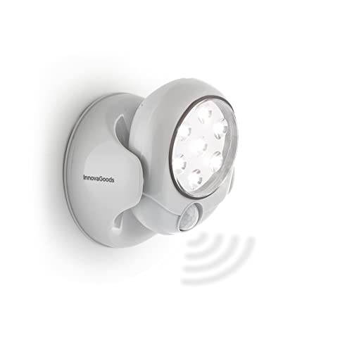 InnovaGoods® LED-Lampe mit Bewegungssensor Lumact 360º, mit 360 Grad LED-Licht und kompaktem Design. Nachtlicht, ideal für Zuhause und Büro. (193 caracteres), Grau von InnovaGoods