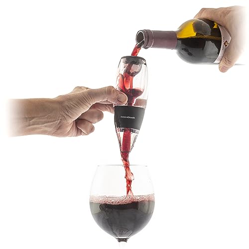InnovaGoods V0103779 Wineir Weinbelüfter mit Filter, Halterung und Tasche, Silikon ABS AS, Durchsichtig von InnovaGoods