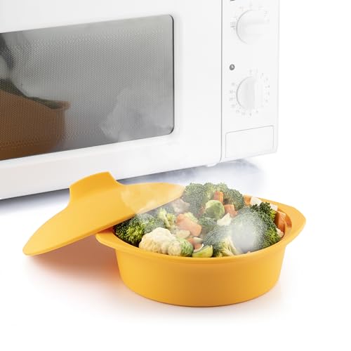 InnovaGoods - Multifunktionsdampfgarer aus Silikon, Schnelles & Gesundes Kochen, Antihaft & Flexibel, Geeignet für Mikrowelle & Backofen, Inkl. Rezepte, bunt, Talla única, Silikon von InnovaGoods