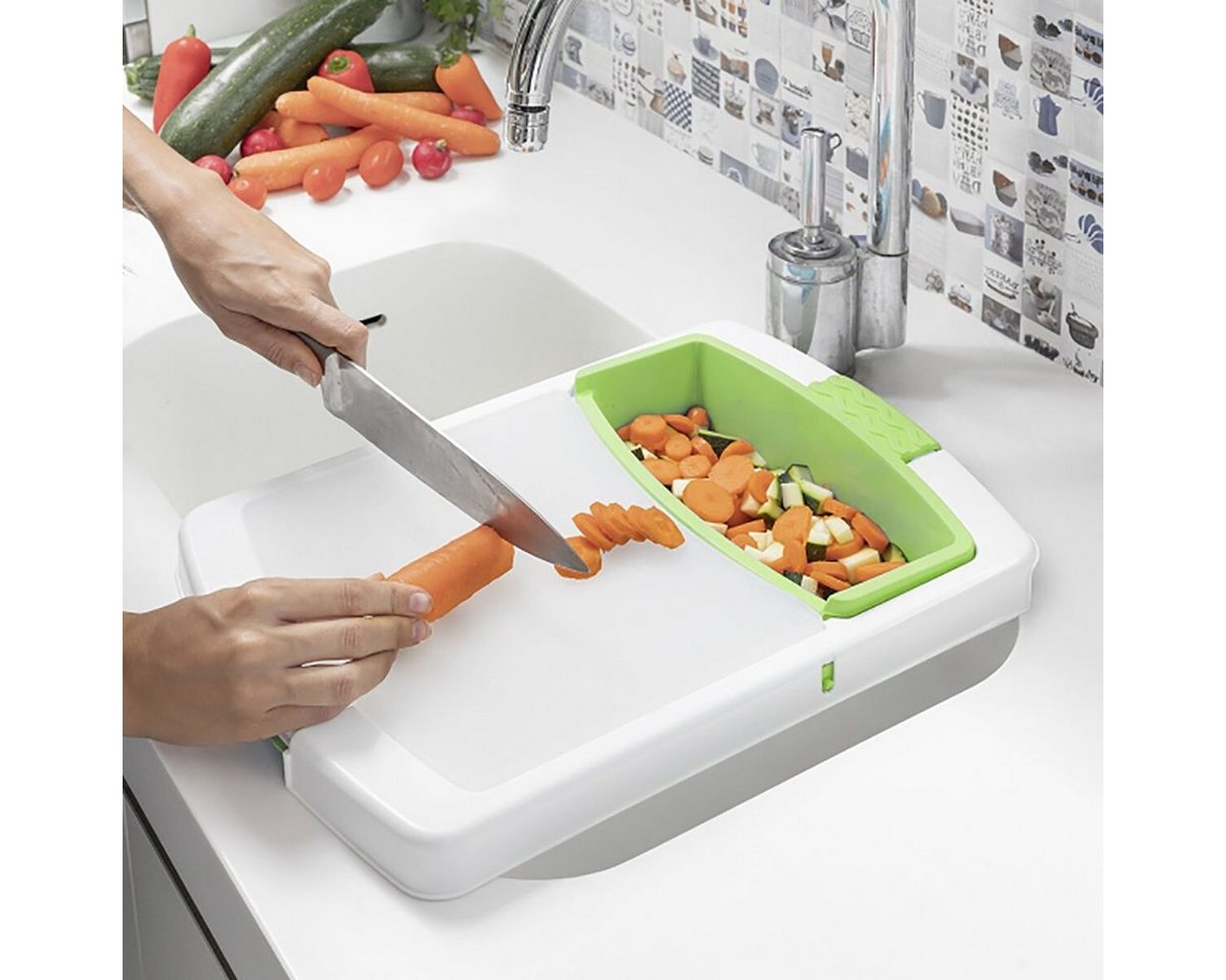 InnovaGoods Aromaplanke Innovagoods ausziehbares 3-in-1-Schneidebrett mit Tablett von InnovaGoods