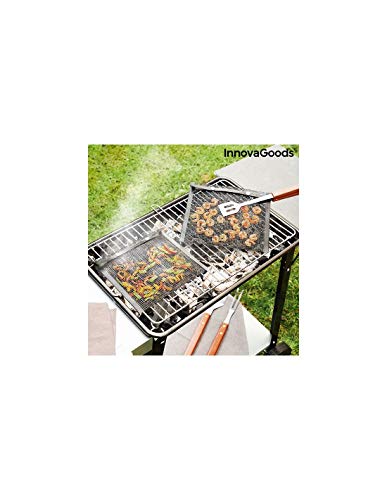 InnovaGoods - 2er Pack Grill-Netzbeutel BBQNet, Antihaft & Hitzebeständig bis 300ºC, Ideal für Gemüse & Kleine Lebensmittel, Leicht zu Reinigen, Schwarz von InnovaGoods