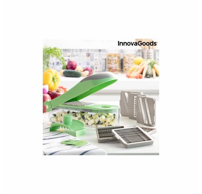 InnovaGoods Einhandhobel Innovagoods 7-in-1-Gemüseschneider, Reibe und Mandoline mit Rezepten u von InnovaGoods
