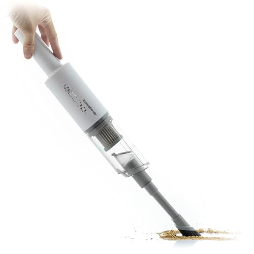 InnovaGoods HANCUUM V0103300, Wiederaufladbarer Handstaubsauger mit 3 Zubehörteilen, Weiß, 70 W, 100 milliliters, 75 Dezibel von InnovaGoods