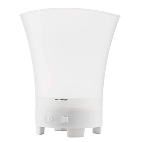 InnovaGoods - LED-Eiskübel mit wiederaufladbarem Lautsprecher, 3-in-1 Multifunktion, 5W Bluetooth 5.0, RGB Beleuchtung, Wasserdicht IPX4, PP, Weiß von InnovaGoods