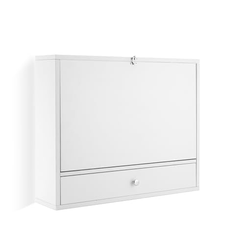 InnovaGoods 8435527826192 Klappbarer Schreibtisch, Faltbarer Wandschreibtisch WADESK, Desktop spart Platz, weiße Farbe, Kunststoff, Bunt, Mittel von InnovaGoods