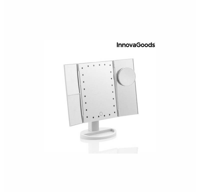 InnovaGoods Kosmetikspiegel InnovaGoods 4 in 1 Kosmetikspiegel mit Vergrößerung und LED Licht von InnovaGoods